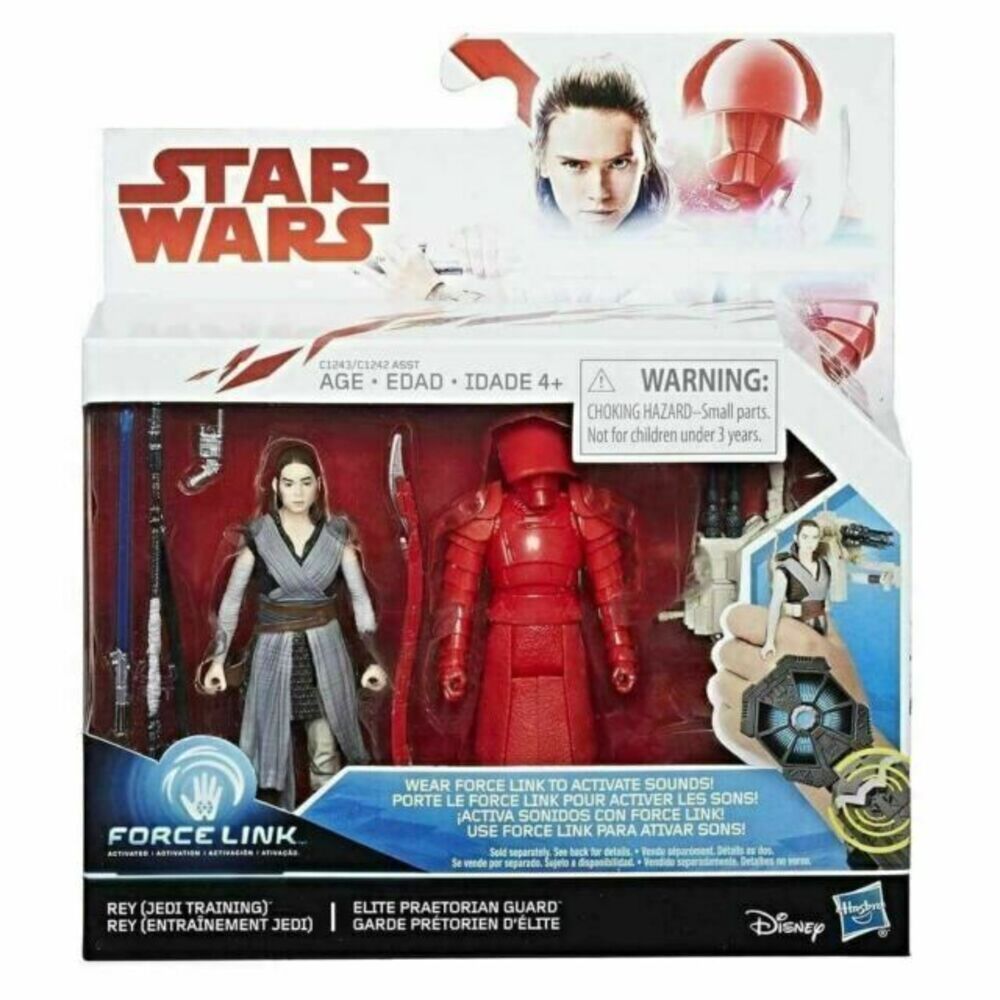Hasbro Star Wars Force Link 3.75" Rey & Elite Praetorian Guard 2 Pack New 2016
